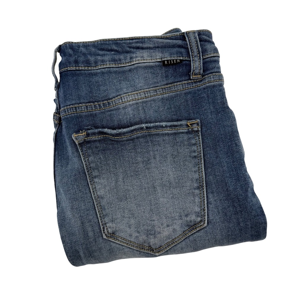Risen Jeans Womens 13/31 Distressed Straight Leg Shark‎ Bite Hem